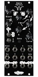 ADSR-controlled VCA and resonant filter gate on a DSP platform in black | Ampla Versio by Noise Engineering