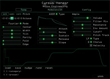 Noise Engineering Cursus Vereor plugin Modulation page