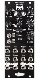 Stereo-in, stereo-out synthetic-tail generator reverb and DSP platform for Eurorack in black | Desmodus Versio by Noise Engineering| 