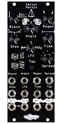 Stereo-in, stereo-out 12-tap multimode delay with clock sync and tap tempo plus DSP platform for Eurorack in black | Imitor Versio by Noise Engineering