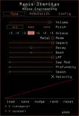 Manis Iteritas for VST, AU, and AAX in Orange. On the Tone page are main parameters that set the timbre of the synth. Presets are also controlled here. The Modulation page showing parameters for LFO1. The Configuration page for the Pitch setting is also shown. Here you can load scala files and set the tuning, polyphony, and bend range. | Noise Engineering