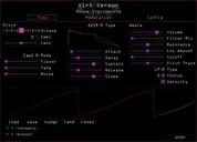 Virt Vereor Tone page in Purple. Configure tonal parameters for the synth here. | Noise Engineering