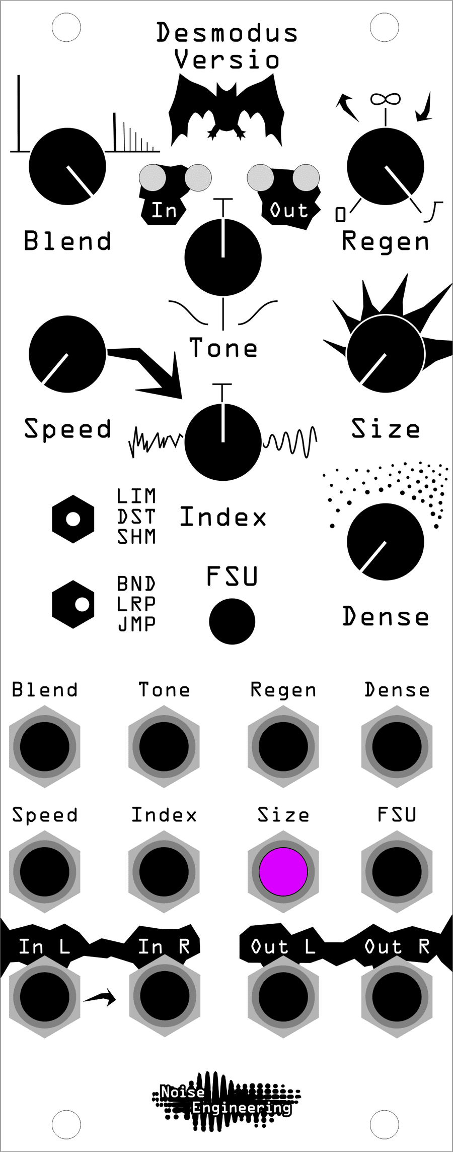 An illustration of Desmodus's settings for this patch'