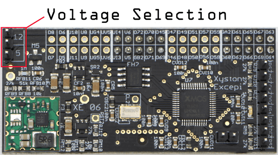 Photo of voltage supply jumper